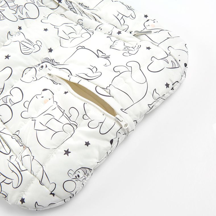 Cool Club, Kombinezon dziecięcy z kapturem, ecru, Kubuś Puchatek