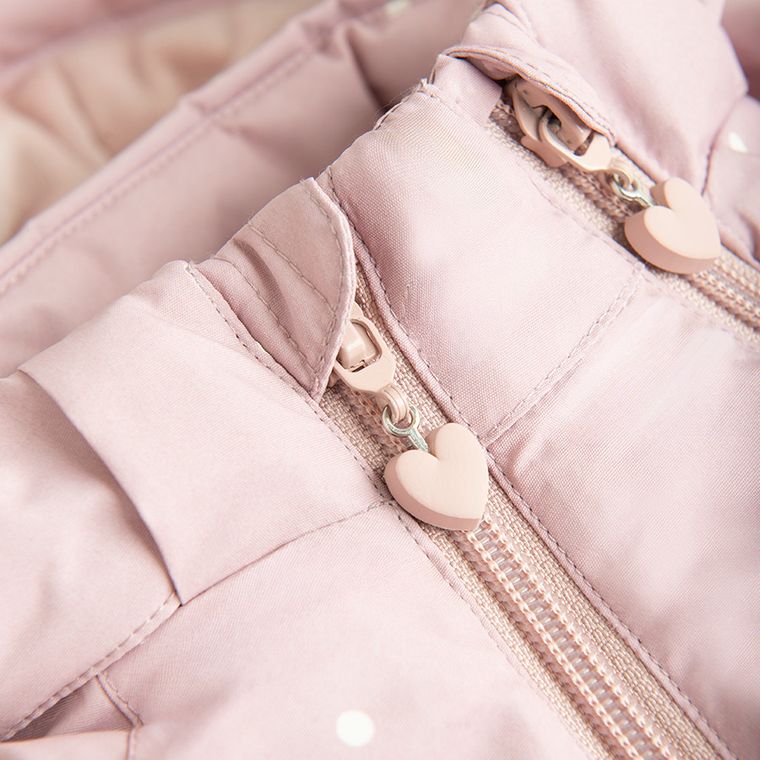 Cool Club, Kombinezon dziewczęcy z kapturem, ocieplany, różowy