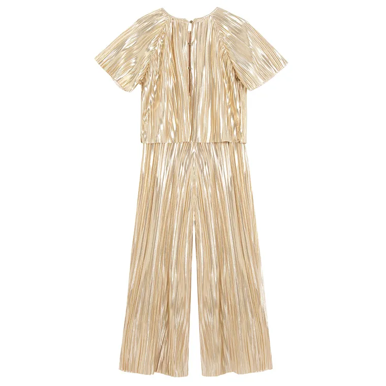 Cool Club, Kombinezon dziewczęcy z krótkim rękawem, złoty