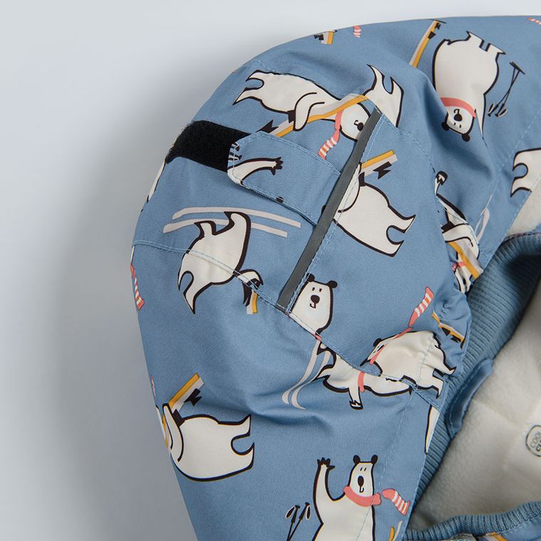 Cool Club, Kombinezon narciarski chłopięcy z kapturem, niebieski, wypełnienie Primaloft