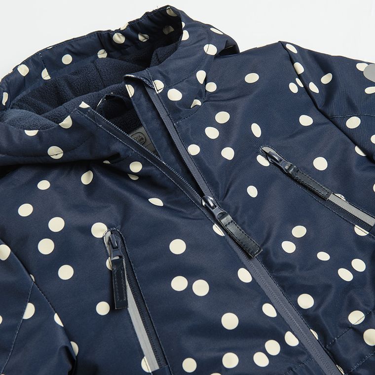 Cool Club, Kombinezon narciarski dziewczęcy z kapturem, granatowy