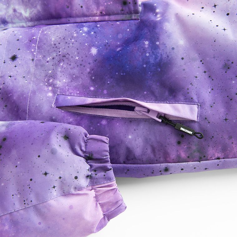 Cool Club, Kombinezon narciarski dziewczęcy z kapturem, ocieplany, fioletowy