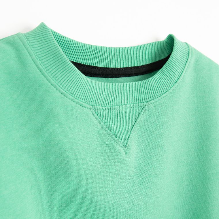 Cool Club, Komplet chłopięcy, Bluza ocieplana, Szorty, zielony