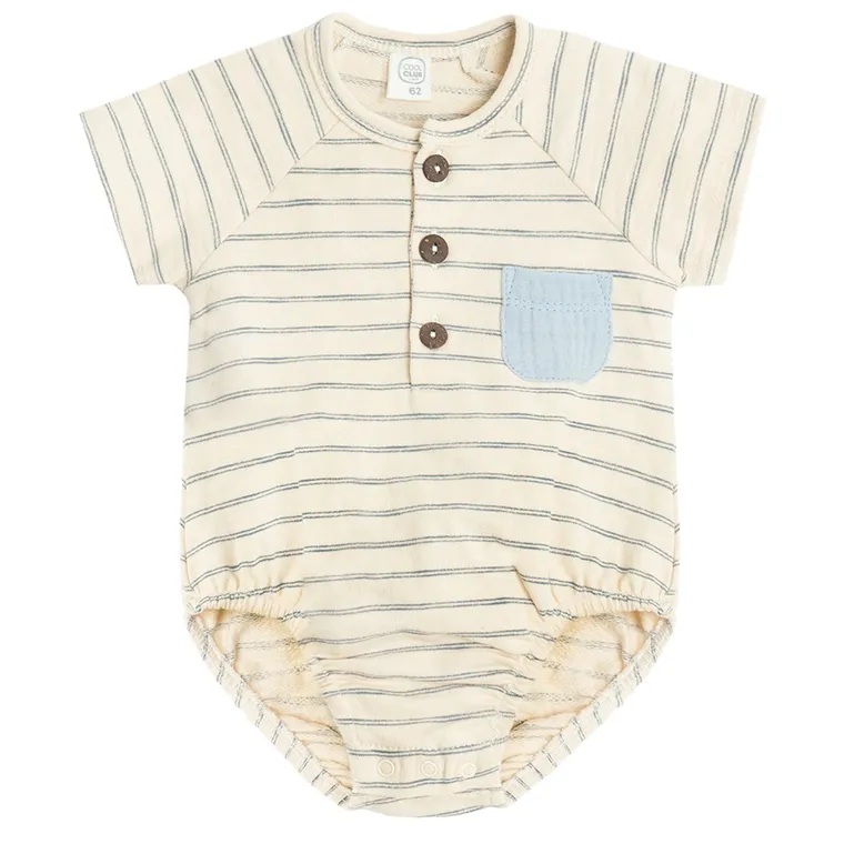 Cool Club, Komplet chłopięcy, Body z krótkim rękawem, Kapelusz, mix