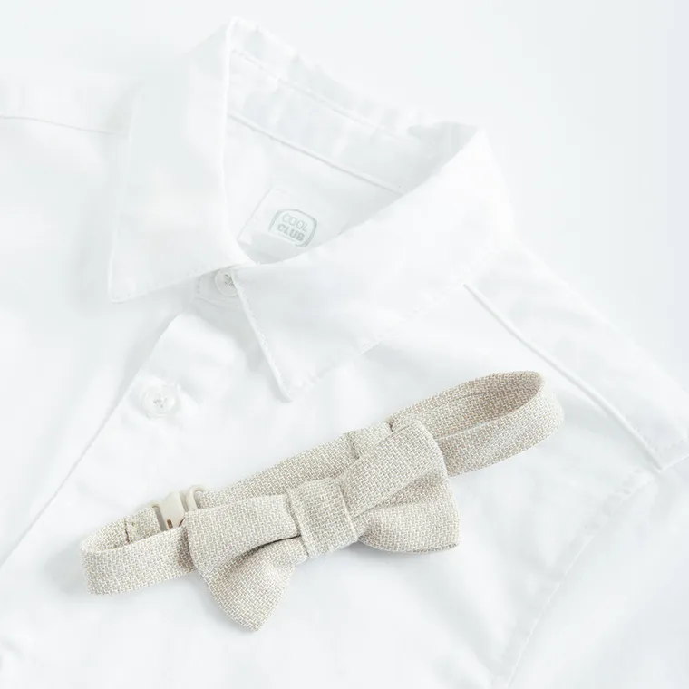 Cool Club, Komplet chłopięcy, Koszula z krótkim rękawem, Spodnie materiałowe, Szelki, mix