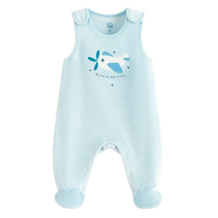 Cool Club, Komplet chłopięcy, Śpiochy welurowe, Body z długim rękawem, prążkowane, mix