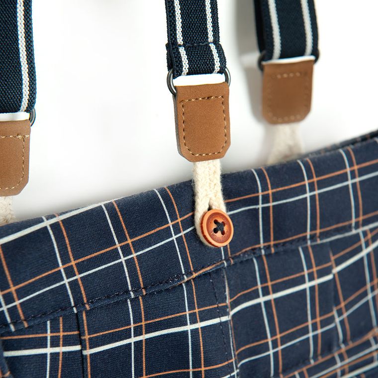 Cool Club, Komplet chłopięcy, Spodnie materiałowe, Szelki, granatowy