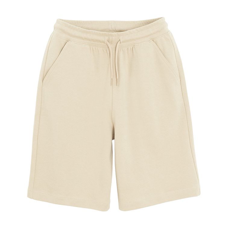 Cool Club, Komplet chłopięcy, T-shirt, Szorty, beżowy