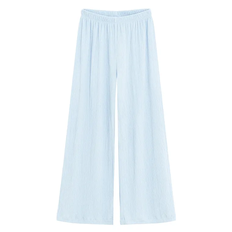 Cool Club, Komplet dziewczęcy, Bluzka z krótkim rękawem, Spodnie materiałowe, wide, niebieski