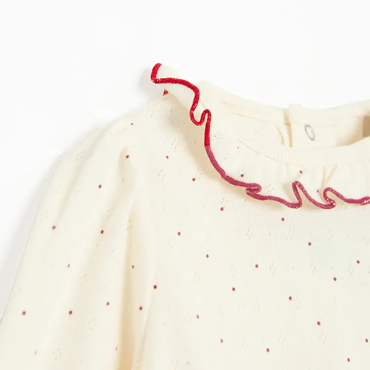 Cool Club, Komplet dziewczęcy, Body z długim rękawem, Legginsy, ecru