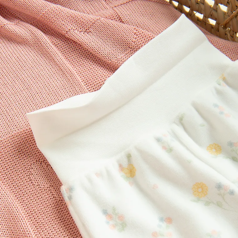 Cool Club, Komplet dziewczęcy, Body z długim rękawem, Półśpiochy, Kaftanik, biały