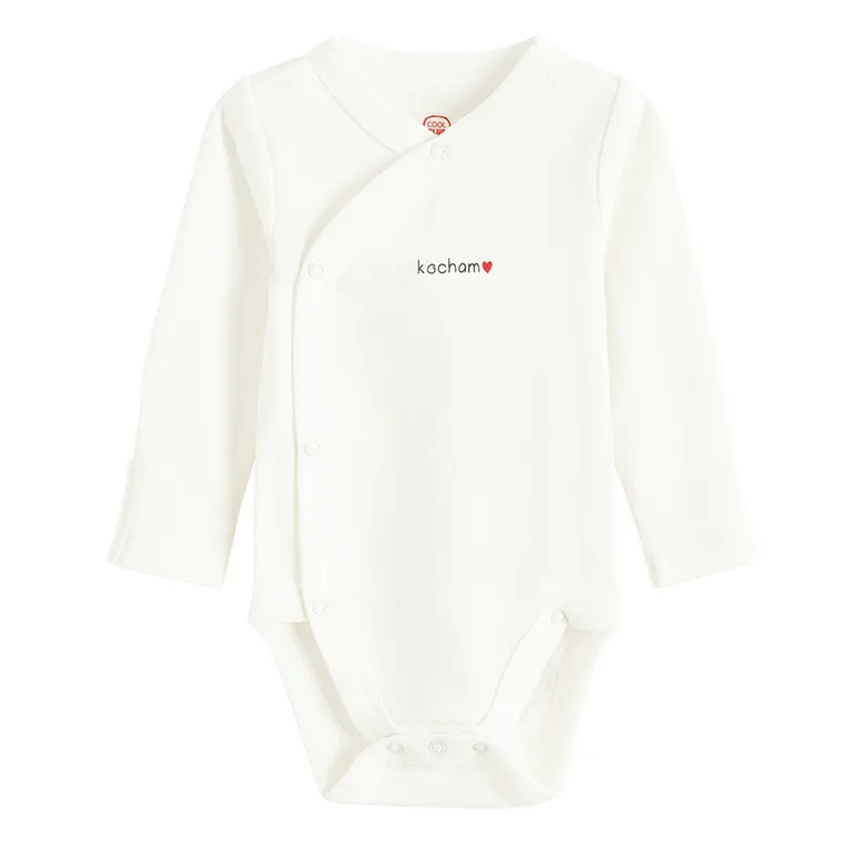 Cool Club, Komplet dziewczęcy, Body z długim rękawem, Półśpiochy, Pajac, Czapka, biały