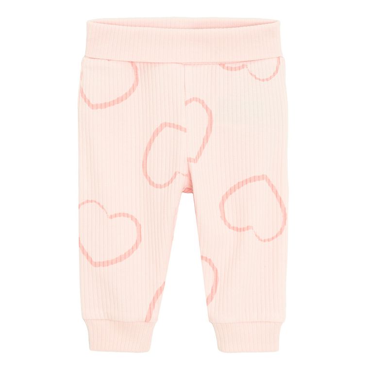 Cool Club, Komplet dziewczęcy, Body z długim rękawem, Półśpiochy, prążkowany, różowy