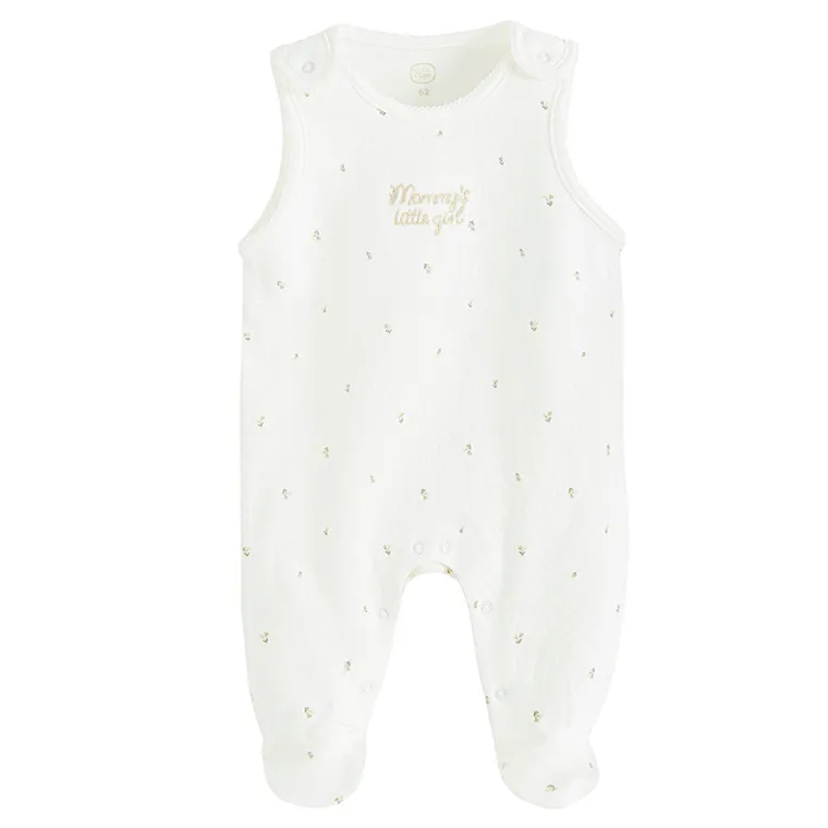 Cool Club, Komplet dziewczęcy, Body z długim rękawem, Śpiochy, biały