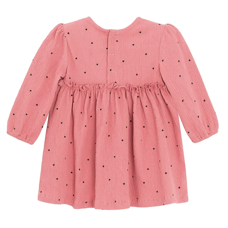 Cool Club, Komplet dziewczęcy, Sukienka z długim rękawem, Opaska, różowy