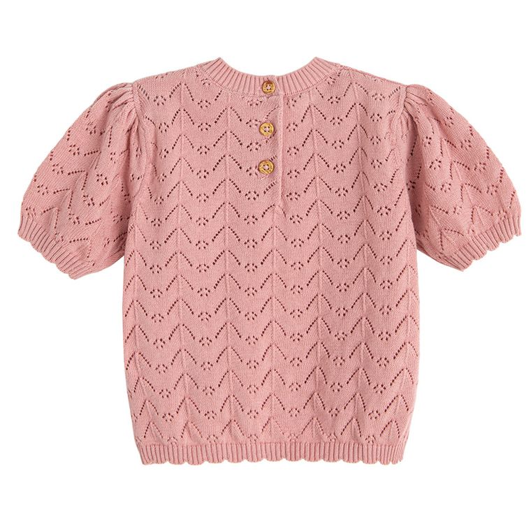 Cool Club, Komplet dziewczęcy, sweterkowy, Bluzka z długim rękawem, Spodnie, różowy