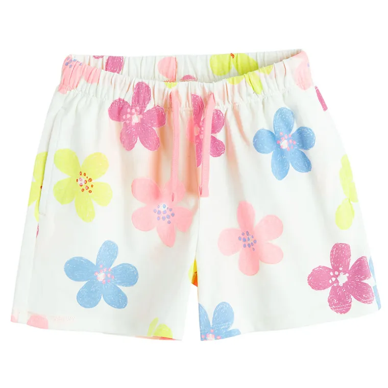 Cool Club, Komplet dziewczęcy, T-shirt, Szorty, biały