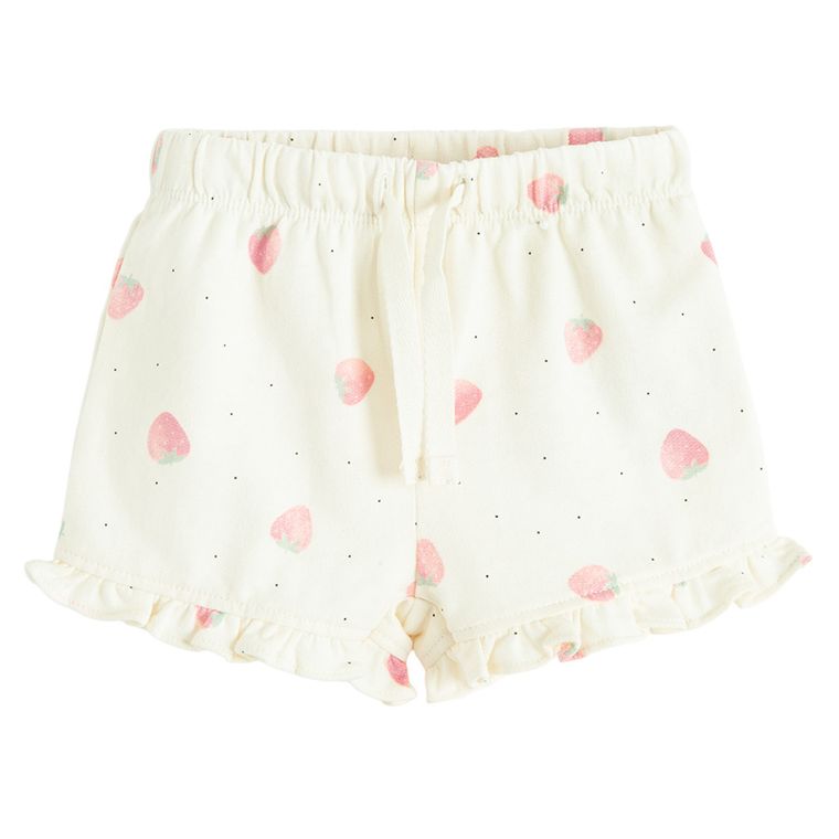 Cool Club, Komplet dziewczęcy, T-shirt, Szorty, ecru