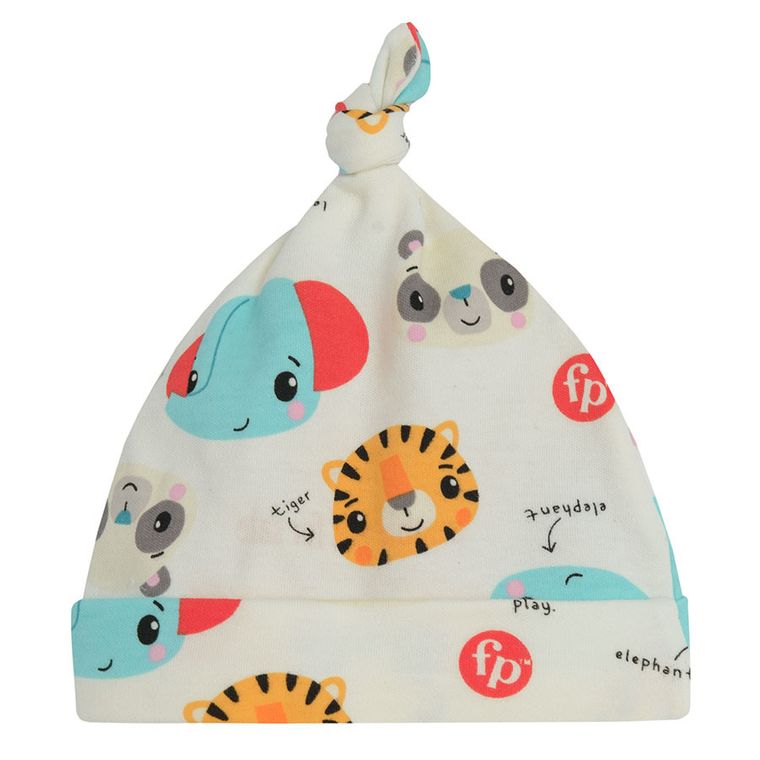 Cool Club, Komplet niemowlęcy, Pajac, Czapka, ecru, Fisher-Price