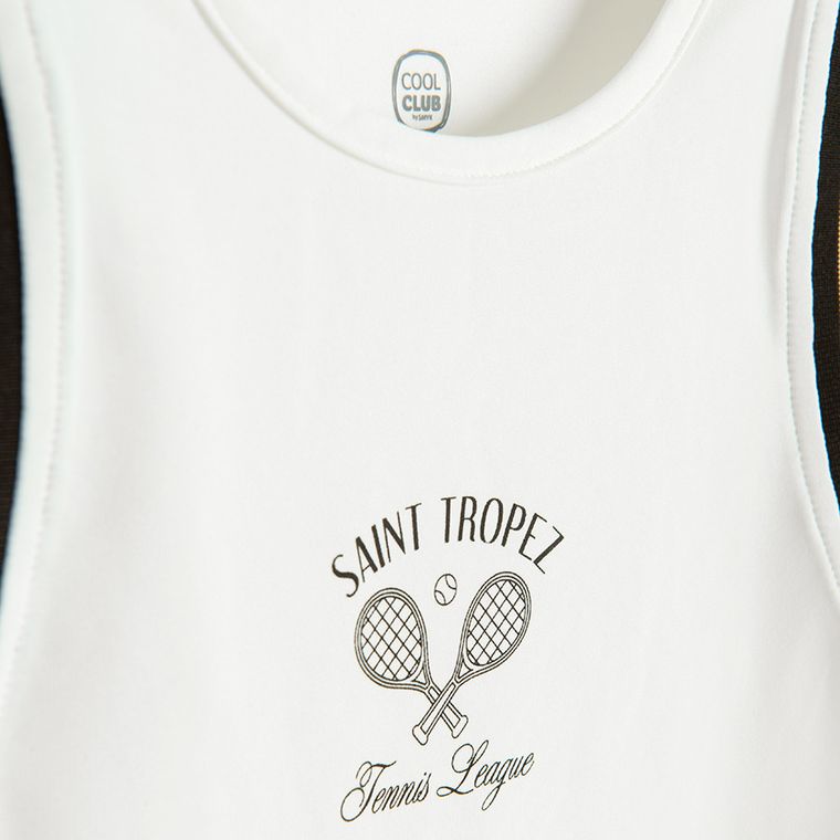 Cool Club, Komplet tenisowy dziewczęcy, Top, Spódnica z szortami, mix