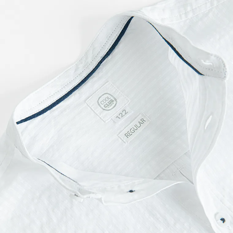 Cool Club, Koszula chłopięca z długim rękawem, regular, biała