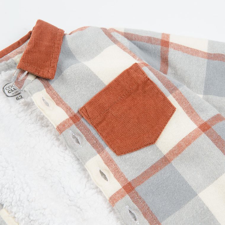 Cool Club, Koszula chłopięca z długim rękawem, szaro-brązowa