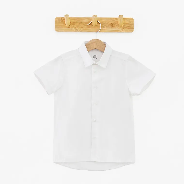 Cool Club, Koszula chłopięca z krótkim rękawem, biała