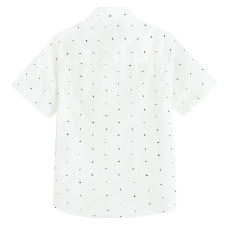 Cool Club, Koszula chłopięca z krótkim rękawem, regular, biała