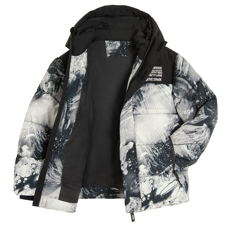 Cool Club, Kurtka chłopięca z kapturem, ocieplana, czarna