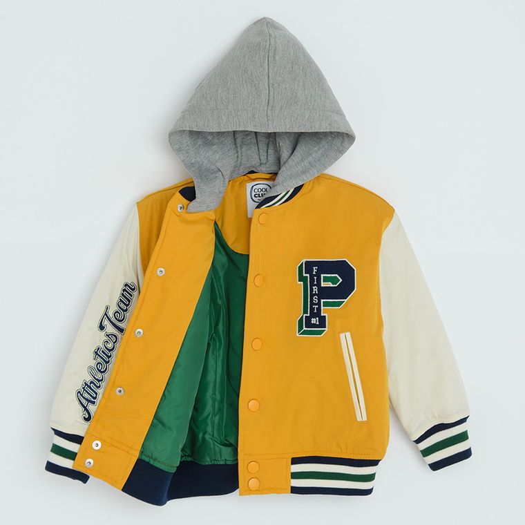 Cool Club, Kurtka chłopięca z kapturem, żółta