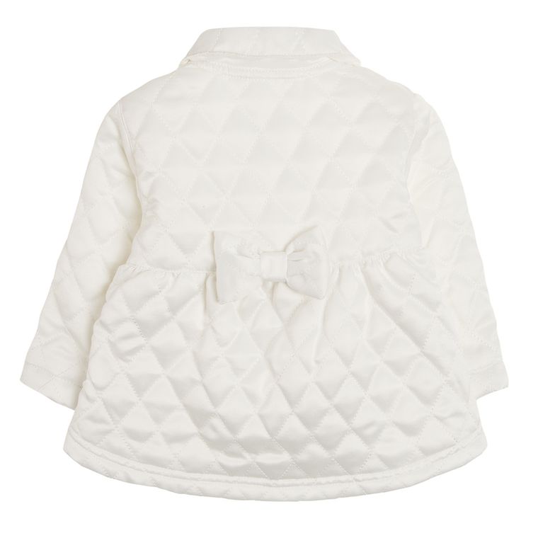 Cool Club, Kurtka dziewczęca do Chrztu, pikowana, biała
