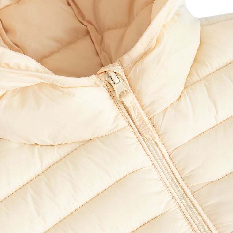 Cool Club, Kurtka dziewczęca z kapturem, ecru