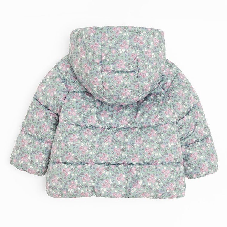 Cool Club, Kurtka dziewczęca z kapturem, ocieplana, miętowa
