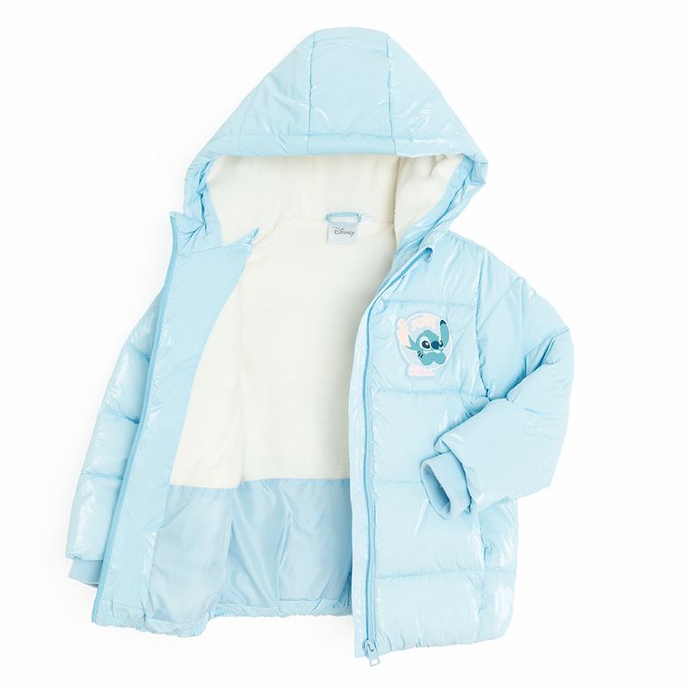 Cool Club, Kurtka dziewczęca z kapturem, ocieplana, niebieska, Lilo i Stitch