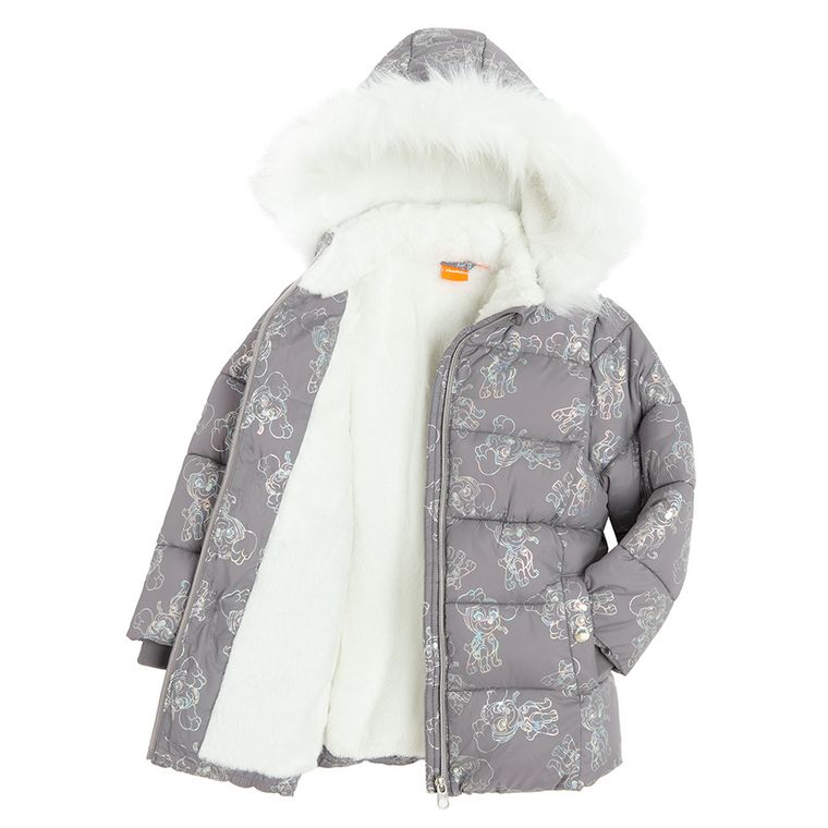 Cool Club, Kurtka dziewczęca z kapturem, ocieplana, szara, Psi Patrol