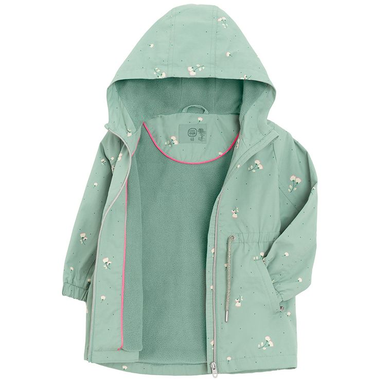 Cool Club, Kurtka dziewczęca z kapturem, zielona
