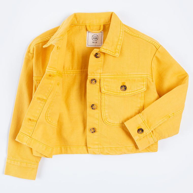Cool Club, Kurtka jeansowa dziewczęca, żółta