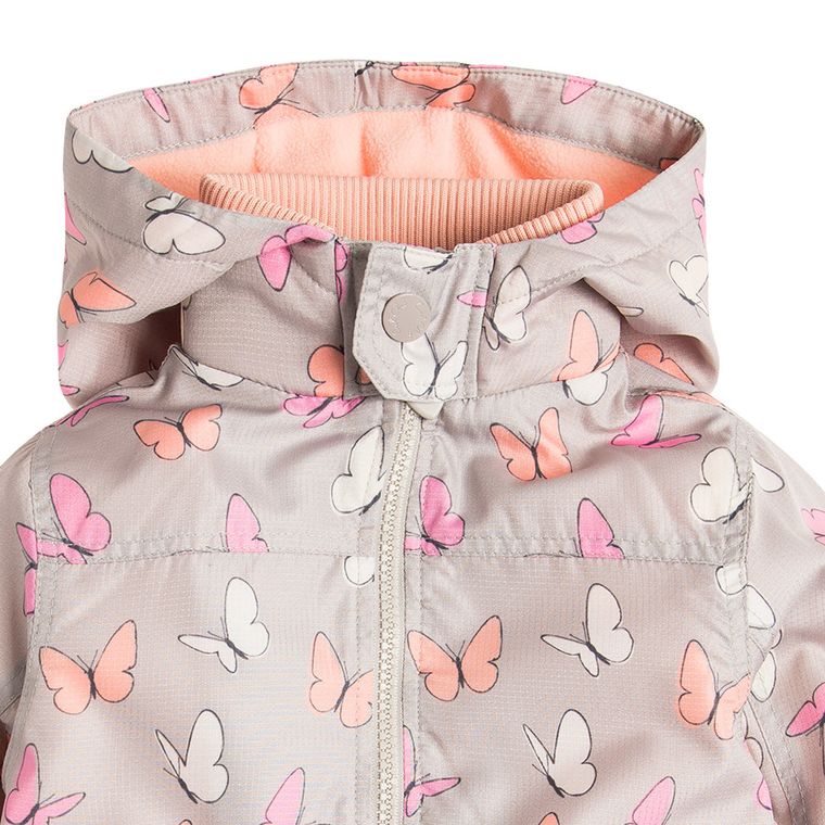 Cool Club, Kurtka wiosenna dziewczęca, beżowa, motyle