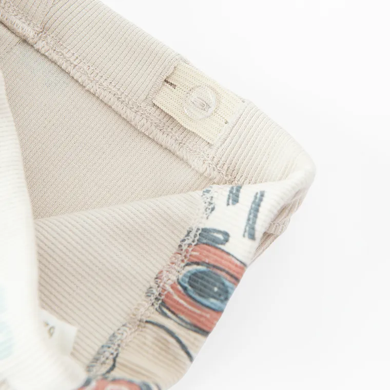 Cool Club, Legginsy chłopięce, prążkowane, beżowe