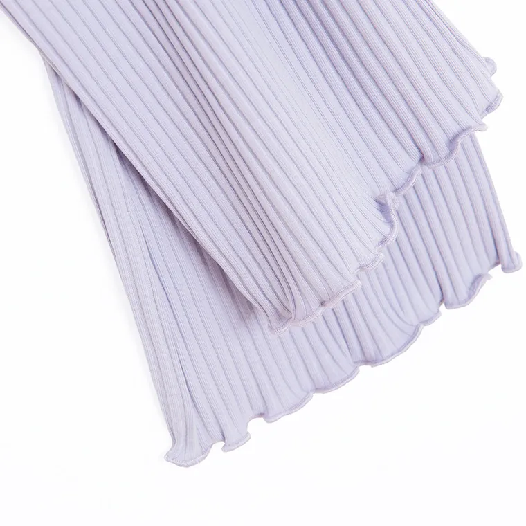 Cool Club, Legginsy dziewczęce, flare, prążkowane, fioletowe