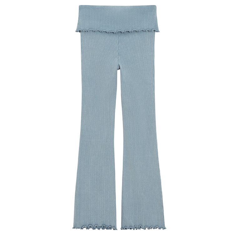 Cool Club, Legginsy dziewczęce, flare, prążkowane, niebieskie