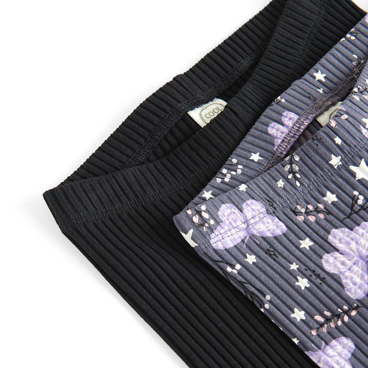 Cool Club, Legginsy dziewczęce, prążkowane, mix, zestaw, 2 szt.