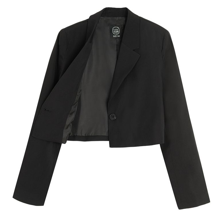 Cool Club, Marynarka dziewczęca, crop top, czarna