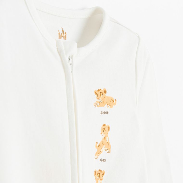 Cool Club, Pajac chłopięcy, biały, Król Lew, zestaw, 2 szt.