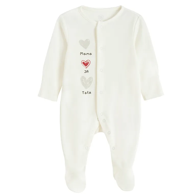 Cool Club, Pajac chłopięcy, biały, zestaw, 2 szt.