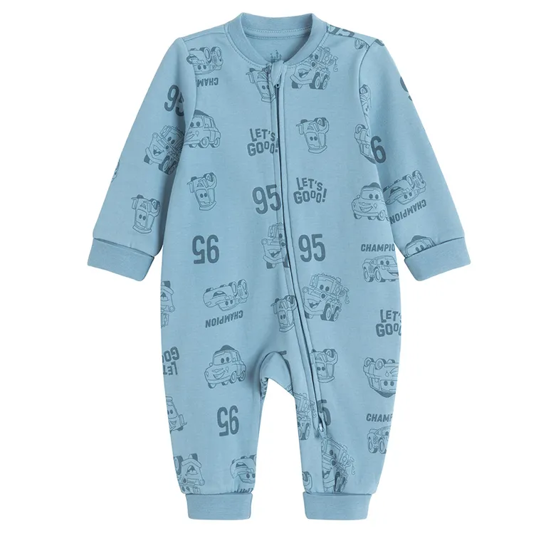 Cool Club, Pajac chłopięcy, niebieski, Auta, zestaw, 2 szt.