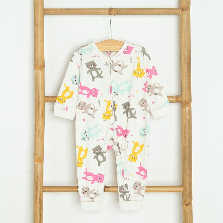 Cool Club, Pajac dziewczęcy, miętowy, ecru, zestaw, 2 szt.