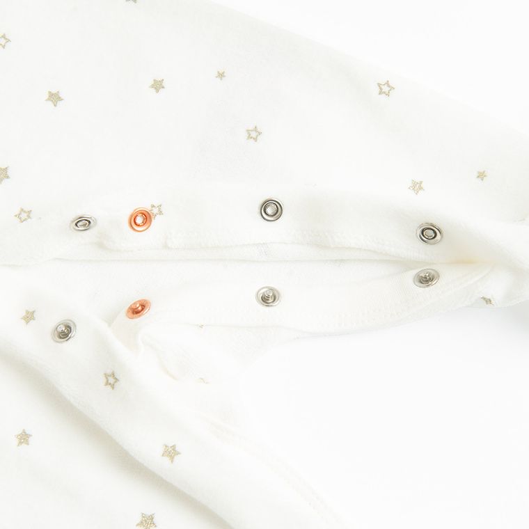 Cool Club, Pajac dziewczęcy, welurowy, biały