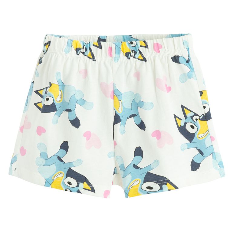 Cool Club, Piżama dziewczęca, biała, Bluey