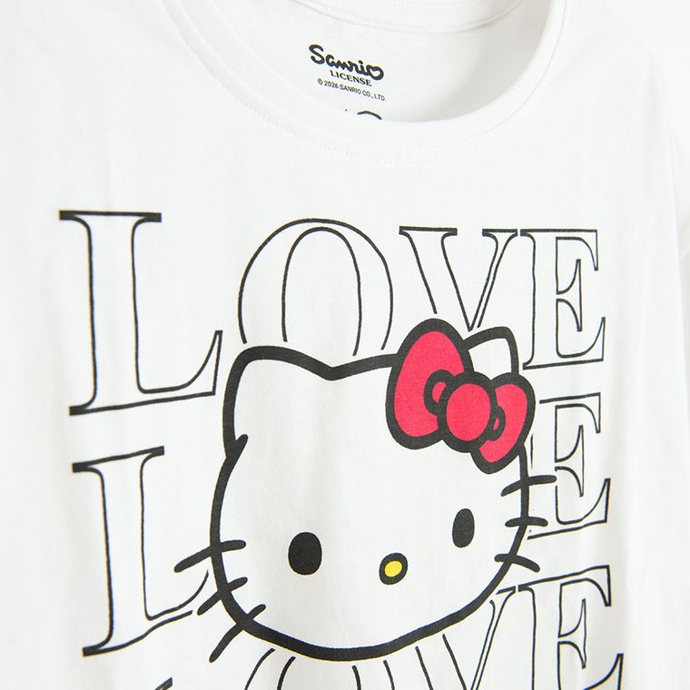 Cool Club, Piżama dziewczęca, biało-różowa, Hello Kitty